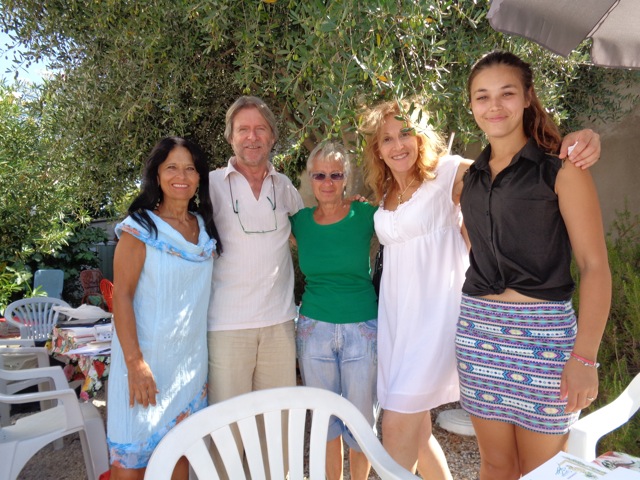 Happy teachers with happy students