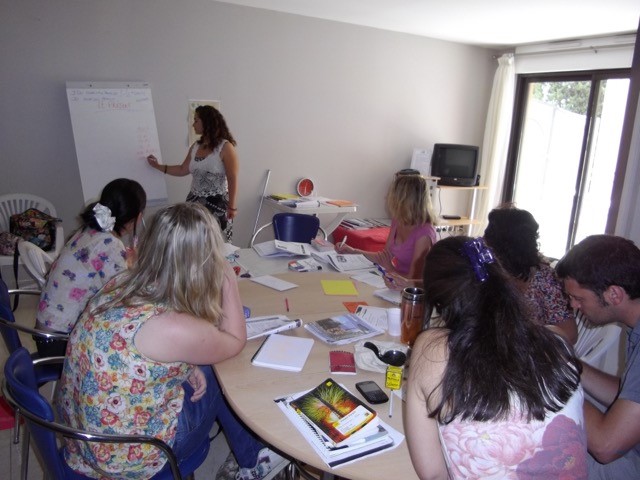 Grown-ups back at school. Bonne chance!