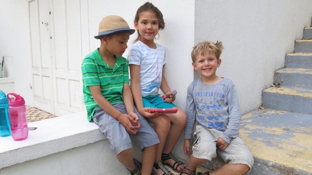 Children preparing for class at the Children's Club